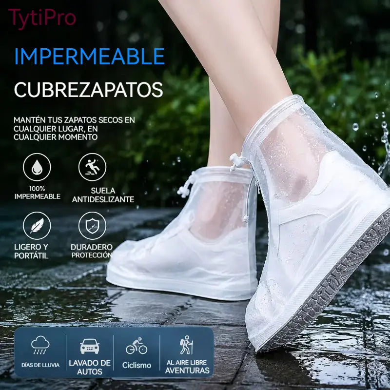 ☔👟Cubrezapatos unisex, impermeables, gruesos, resistentes al desgaste y antideslizantes.