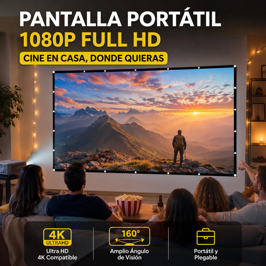 Pantalla de proyección blanca mate de alta definición, que crea una experiencia de cine en casa inmersiva
