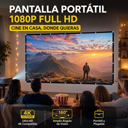 Pantalla de proyección blanca mate de alta definición, que crea una experiencia de cine en casa inmersiva