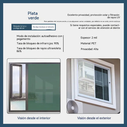 📱【150 cm × 1 m】🚗Película para ventanas con aislamiento térmico y protección de la privacidad: apta tanto para dormitorios como para las ventanillas del coche.