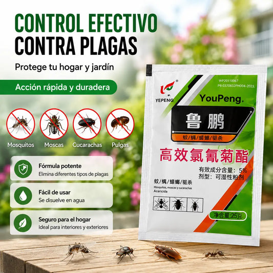 🦟🪰【10 bolsas】El insecticida en polvo de cipermetrina de alta eficiencia más eficaz, se puede utilizar en granjas/hogares/exteriores