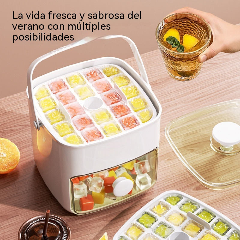 💞¡Ventas superiores a 50 000! 💥🥤🧊 ¡50 % de descuento! Máquina de hielo con función de almacenamiento de hielo: hace 48 cubitos de hielo a la vez, tapa antifugas 🏖️✅