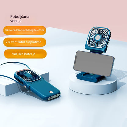 🔥Prijenosni sklopivi ventilator 4 u 1 s brzim USB punjenjem (ventilator/stalak za telefon/power bank/hlađenje)