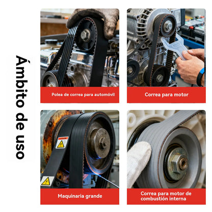 【Juego de 2 piezas】Herramienta de extracción e instalación de la correa del motor del automóvil, no daña la correa, está hecha de metal resistente y duradero.