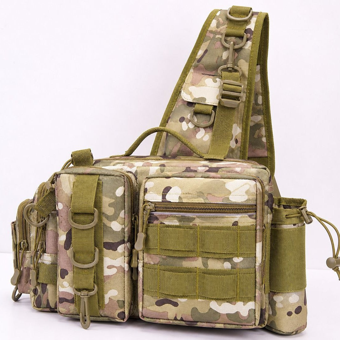 Riñonera táctica multifuncional para hombre: múltiples bolsillos, gran capacidad, ligera, cómoda, impermeable, ideal para viajes, acampada y pesca.