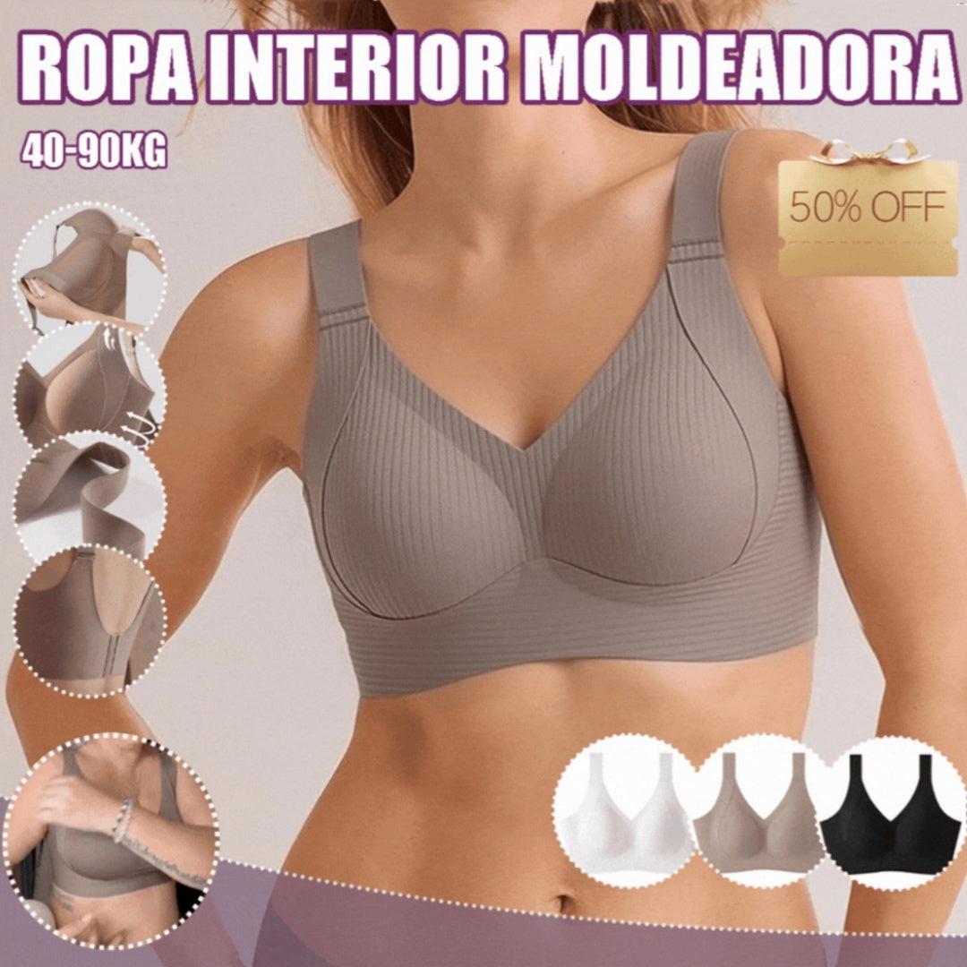 😍【Paquete de 3】Sujetador inalámbrico de una pieza para mujer❤️【40-95 kg】