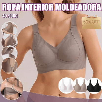 😍【Paquete de 3】Sujetador inalámbrico de una pieza para mujer❤️【40-95 kg】