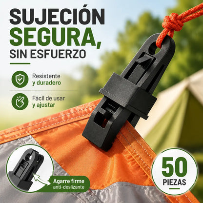 🏡🌿[50 piezas] Clips de montaje para malla de sombra, clips de montaje para tiendas de campaña