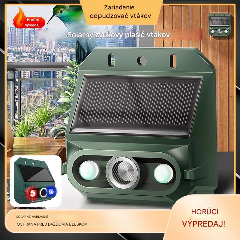 🔥🔥Repelente solar ultrasónico para animales para exteriores: puede ahuyentar pájaros y animales.