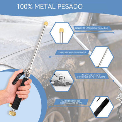🔥🔥Pistola de Agua Metálica de Alta Presión, Resistente y Duradera, Ideal para Lavado de Vehículos y Riego