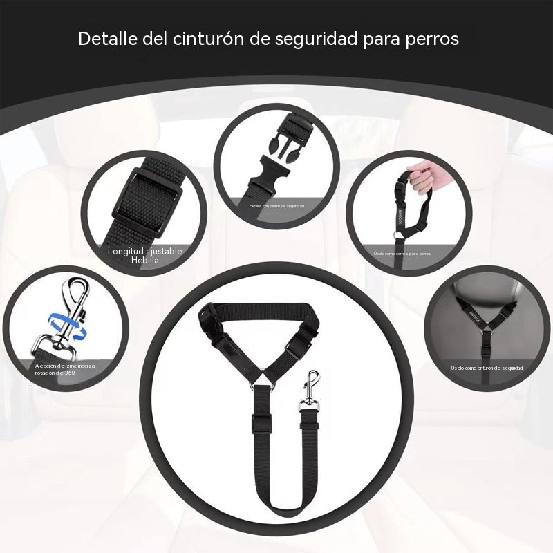 [2 pieza 22 euros] Cinturón de seguridad para perros y correa para pasear (2 en 1)
