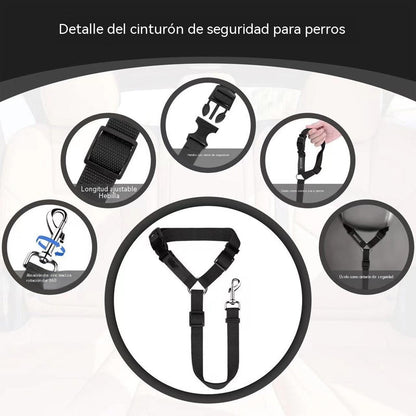 [2 pieza 22 euros] Cinturón de seguridad para perros y correa para pasear (2 en 1)