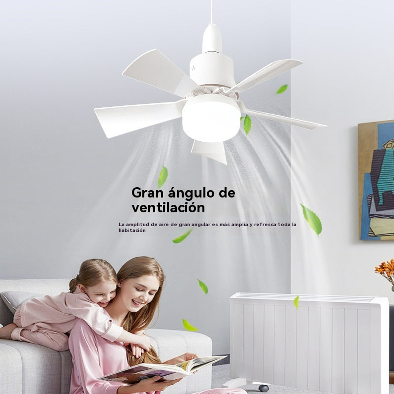 🔥🎁 VENTILADOR DE TECHO PORTÁTIL Y LUZ 2 EN 1 con control remoto