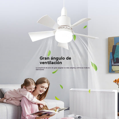 🔥🎁 VENTILADOR DE TECHO PORTÁTIL Y LUZ 2 EN 1 con control remoto
