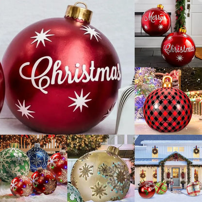 🎃🎅【50%OFF】👻🎄 Bola decorativa inflable de PVC para exteriores – perfecta para Halloween y Navidad