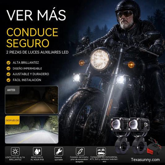 🎉 ¡Oferta de 2026! ¡Más de 40.000 unidades vendidas! 🏍️ Focos LED universales para motocicleta: doble haz y resistentes al agua para todo tipo de clima 💡