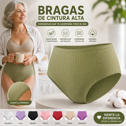 【8 piezas 】Último día con 50 % de descuento: bragas antibacterianas impermeables de cintura alta