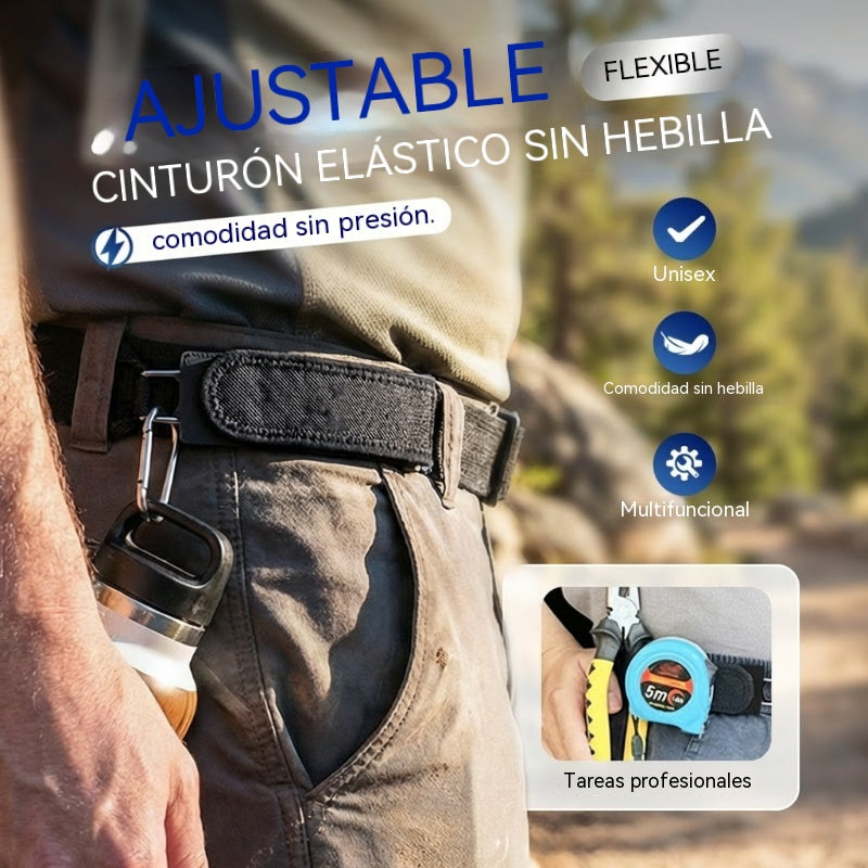 [4 piezas 23 euros]Cinturón elástico sin hebilla para hombre y mujer: ajustable, elástico e invisible