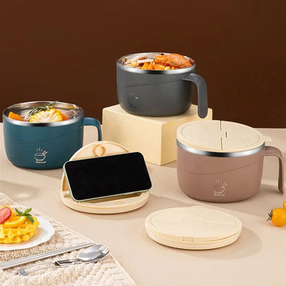 🍲¡50% DE DESCUENTO!🍜Tanque para ramen con aislamiento térmico de acero inoxidable 304🔥