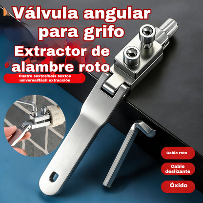 👍👍Nuevo extractor de cables de grifo roto con válvula angular universal. Apto para tuberías de agua de 4 y 6 puntos.