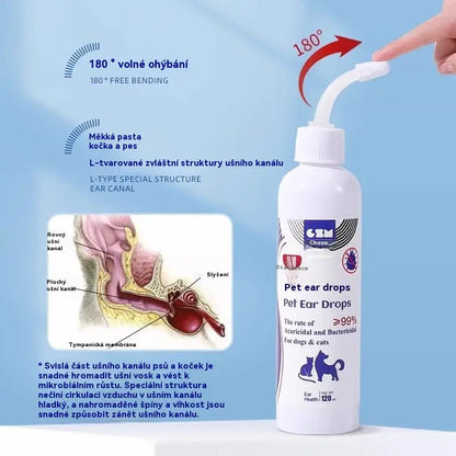 🎉【240ml】【Kupte 1 a získejte 1 zdarma】2 kusy 550Kč🎉Čistič uší pro psy a kočky