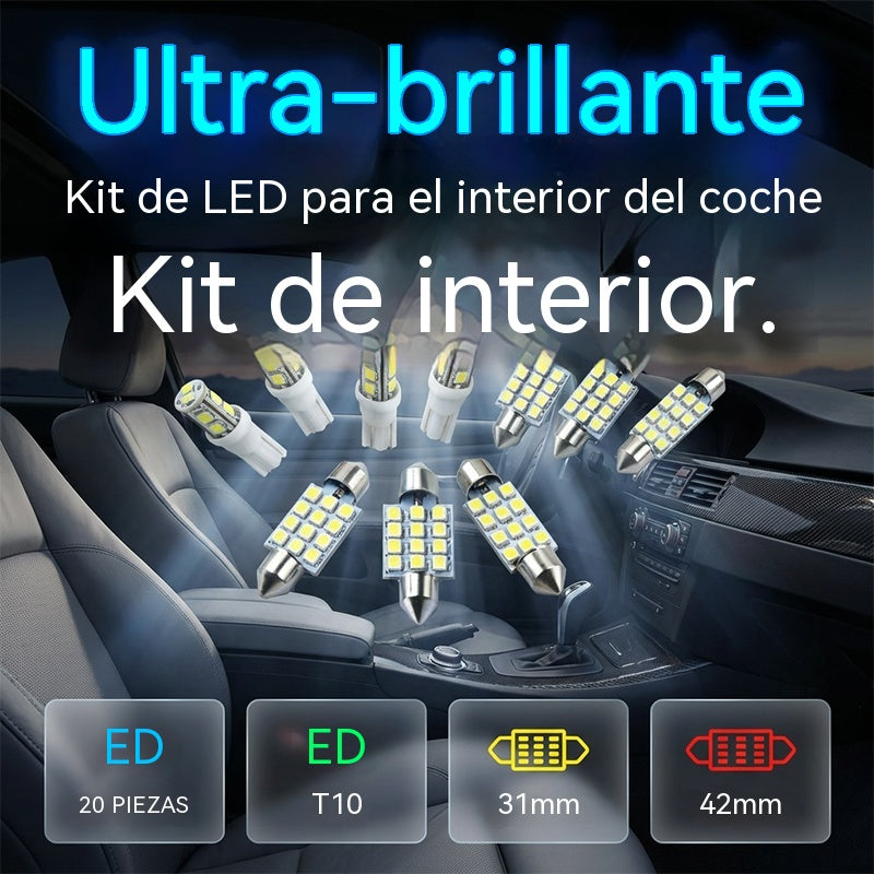 👍👍 1 juego de 20 piezas: paquete de 20 luces LED para coche (común a todos los modelos)