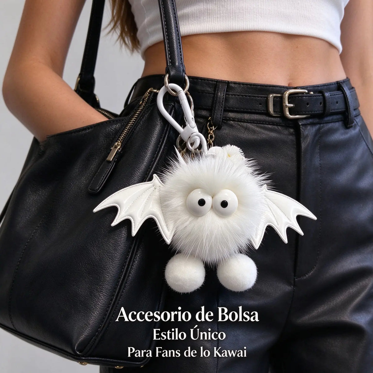 ✨[4 piezas] Precio: 26 €🦇Llavero/adorno para bolso con forma de murciélago, de piel sintética de visón (estilo Instagram)