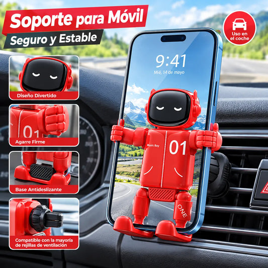 Soporte multifuncional para teléfono móvil para coche con sistema de navegación por gravedad para rejilla de ventilación del coche