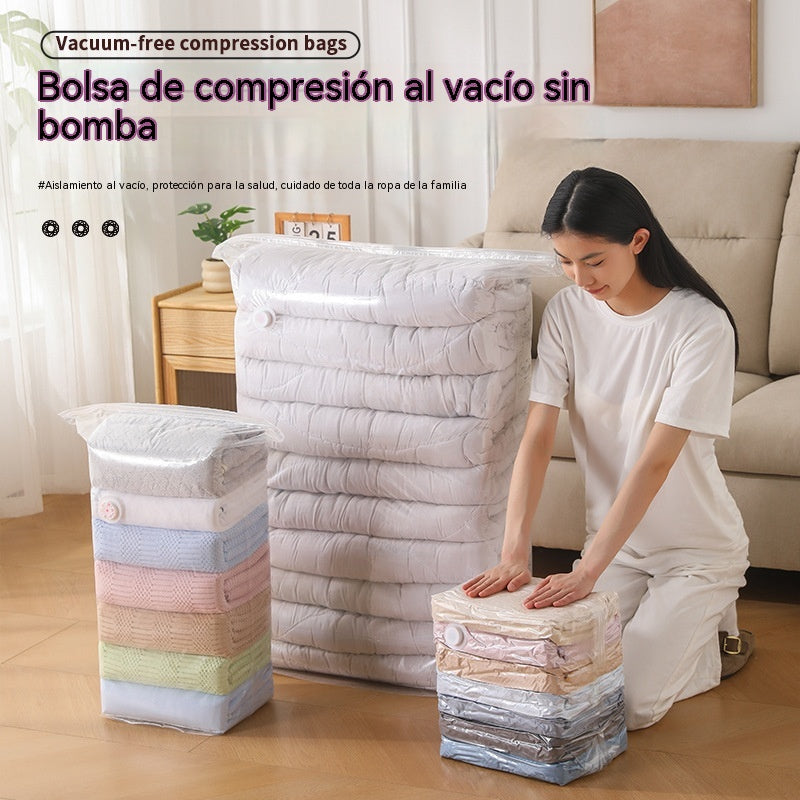 [Paquete de 5] Bolsas de almacenamiento al vacío 3D que no requieren bomba.