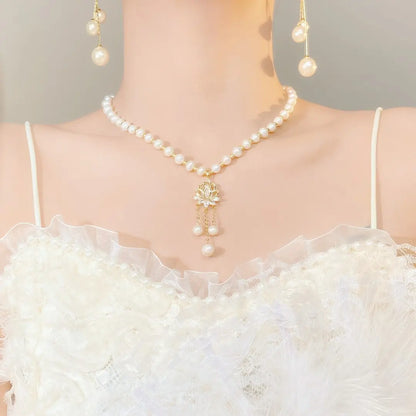 🧡Collar de perlas de clavícula con temperamento