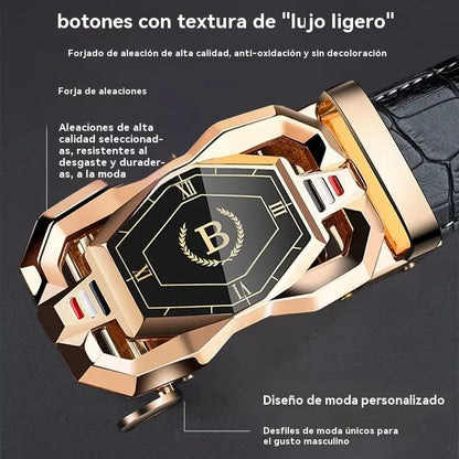 🔥【50%OFF】Nuevo cinturón de cuero genuino para hombre con hebilla automática