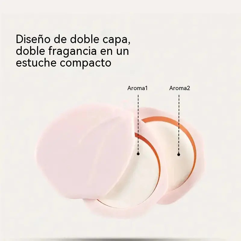 Jabonera portátil, jabón de doble capa con aroma floral, jabón desechable