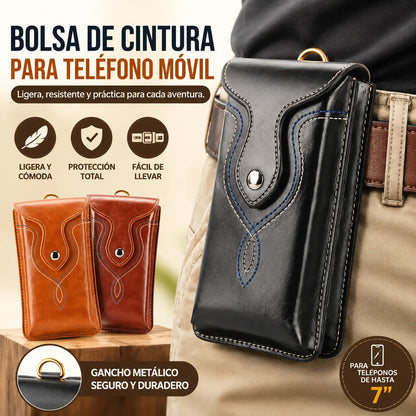 Riñonera multifuncional de doble capa para hombre