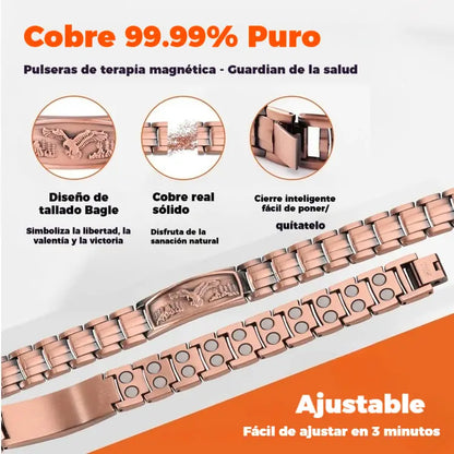🔥【Pulsera + Collar】Pulsera magnética para hombre con diseño de águila