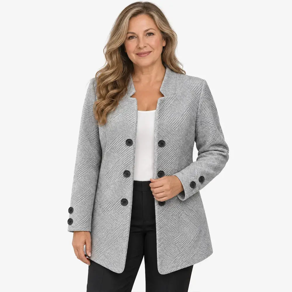 ✨【S–5XL / 3 barvy】Stylové dvouřadé sako na podzim a zimu (model se 3 knoflíky)