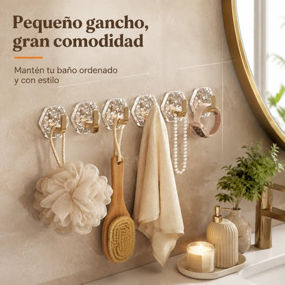 🔥10 piezas 25€🔥 ¡ÚLTIMO DÍA! 50% DE DESCUENTO 🔥 🪝 Ganchos Adhesivos Hexagonales Premium – ¡Ordena tu hogar sin taladrar!