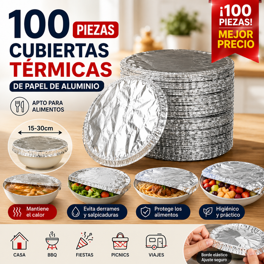 【100 piezas】 Cubierta aislante de papel de aluminio