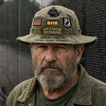 🎖️ Sombrero Boonie conmemorativo en homenaje a los veteranos de Vietnam