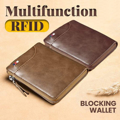 🔒 Cartera antirrobo segura para hombre | Cuero de alta calidad, múltiples ranuras para tarjetas