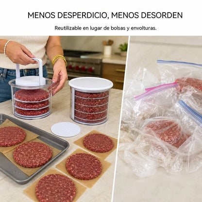 Herramienta innovadora, práctica y superventas para hacer hamburguesas