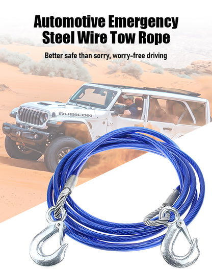 ⛓️🚗 Cuerda de remolque para automóvil, cuerda de tracción, cuerda de rescate – 4 m 3 toneladas