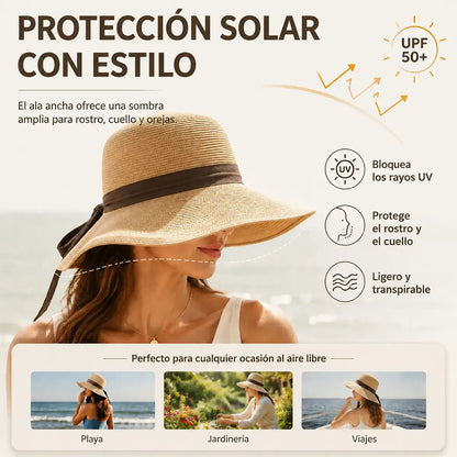 👒☀️ Sombrero de Playa Plegable para Mujer | Protección UV & Estilo para Todo el Verano