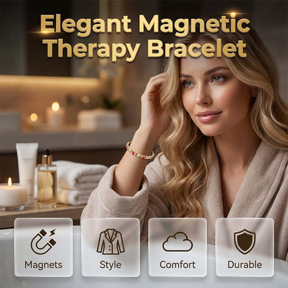✨🧲 Pulsera magnética con incrustaciones de diamantes: una opción saludable y elegante para usar las 24 horas. Ligera y ajustable, ¡el regalo perfecto para hombres y mujeres! 💎💖