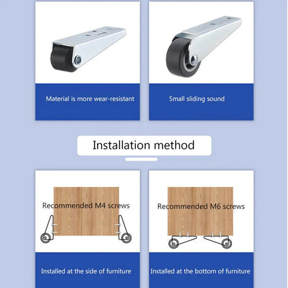 🎁【5 piezas】🔄 Ruedas giratorias de funcionamiento suave y dirección ajustable ✨ Ruedas silenciosas con buena maniobrabilidad