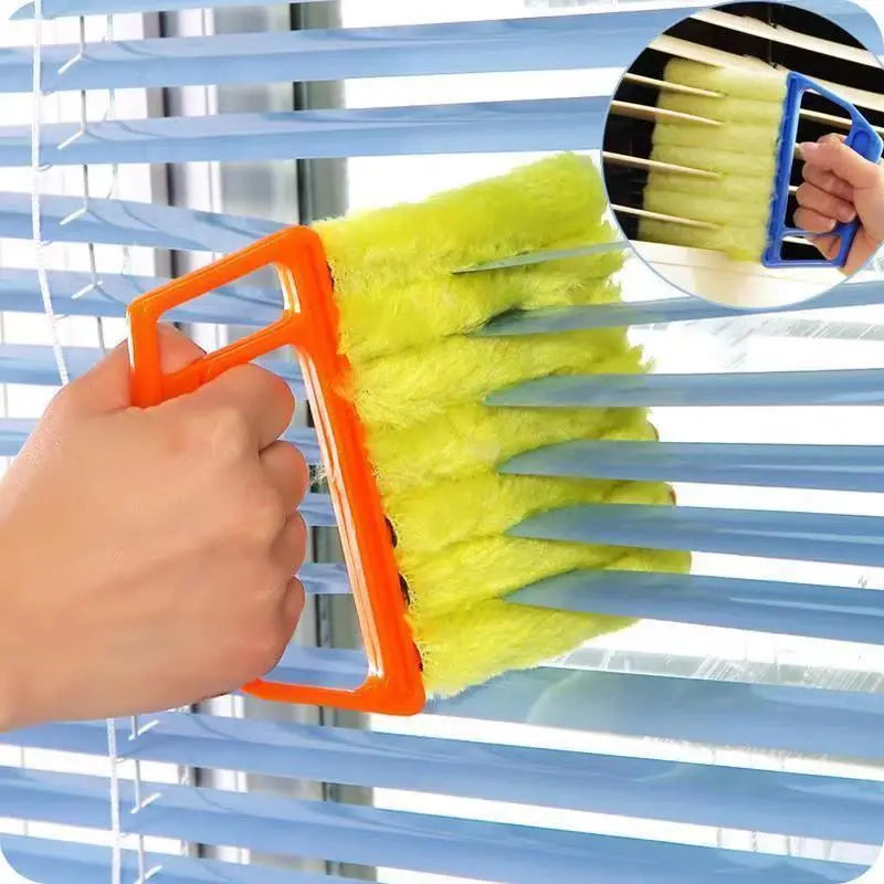 【2 pieza】Cepillo de limpieza de microfibra multifuncional —ideal para persianas, rejillas de aire acondicionado y rendijas— para eliminar el polvo sin esfuerzo.