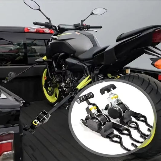 🎁🎁Correas de sujeción con retracción automática para coches y motocicletas, correas tensoras con retracción automática.
