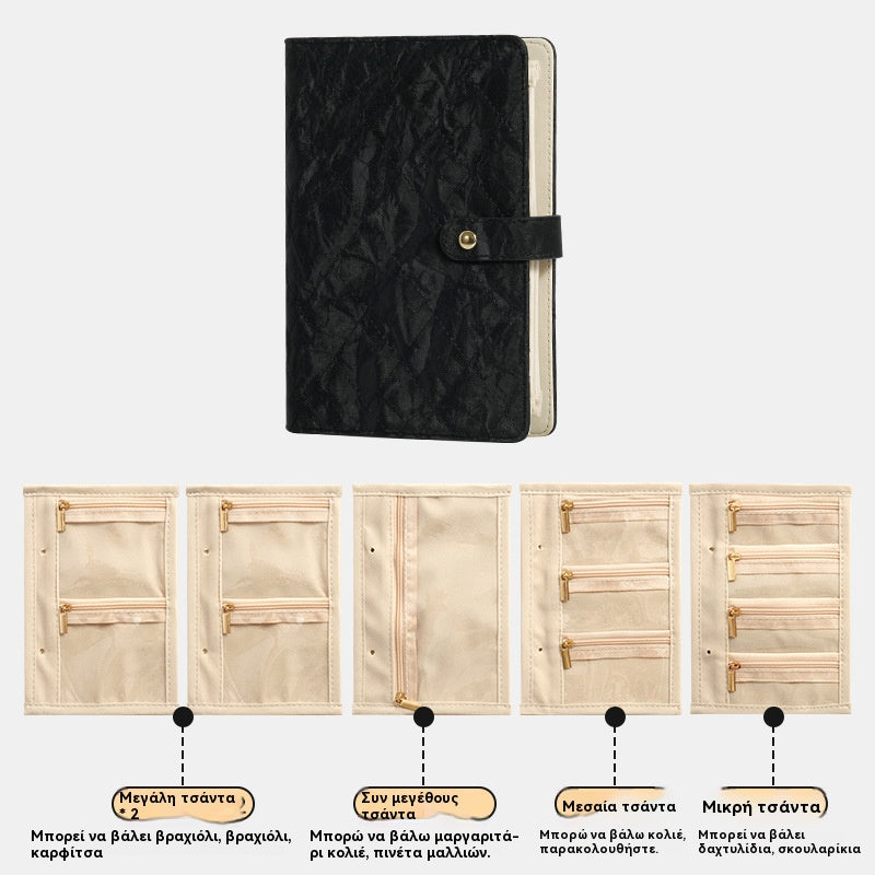 🔥Elegante bolsa portátil para guardar joyas con estampado a cuadros