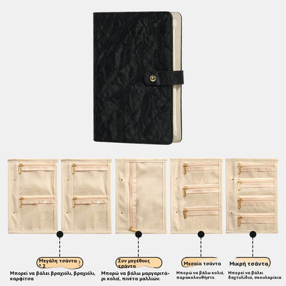 🔥Elegante bolsa portátil para guardar joyas con estampado a cuadros
