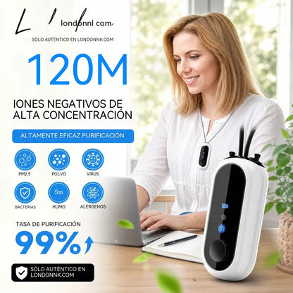 🌬️✨ Purificador de aire portátil de iones negativos: ¡aire fresco dondequiera que vayas! 🍃💪