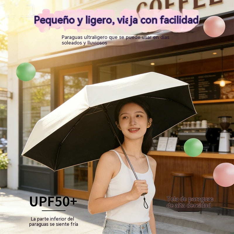 🌂🌂 Paraguas portátil ultraligero para todo tipo de clima con protección UV.